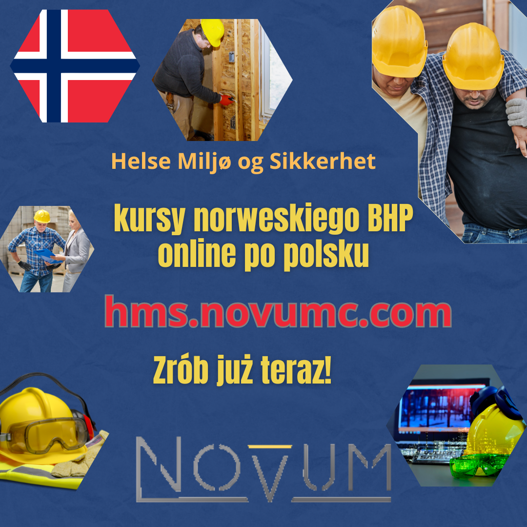 Kursy norweskiego BHP online po polsku - aktualne przepisy 